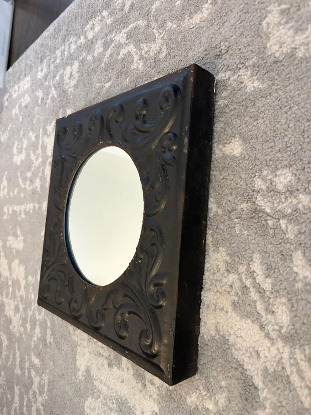 Decorative Black Ornate Square Wall Mirror